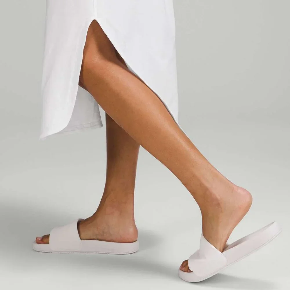 Lululemon Pima Cotton Open-Back Midi Dress in White